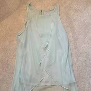 New York & Company Mint Ruffle-Front Sleeveless Camisole